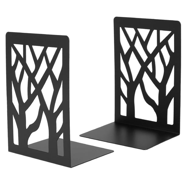 Metal Library Bookends Book Support Organizer Nonskid Heavy Gauge Steel Black Metal Library Bookends Book Support Organizer Nonskid Heavy Gauge Steel Black